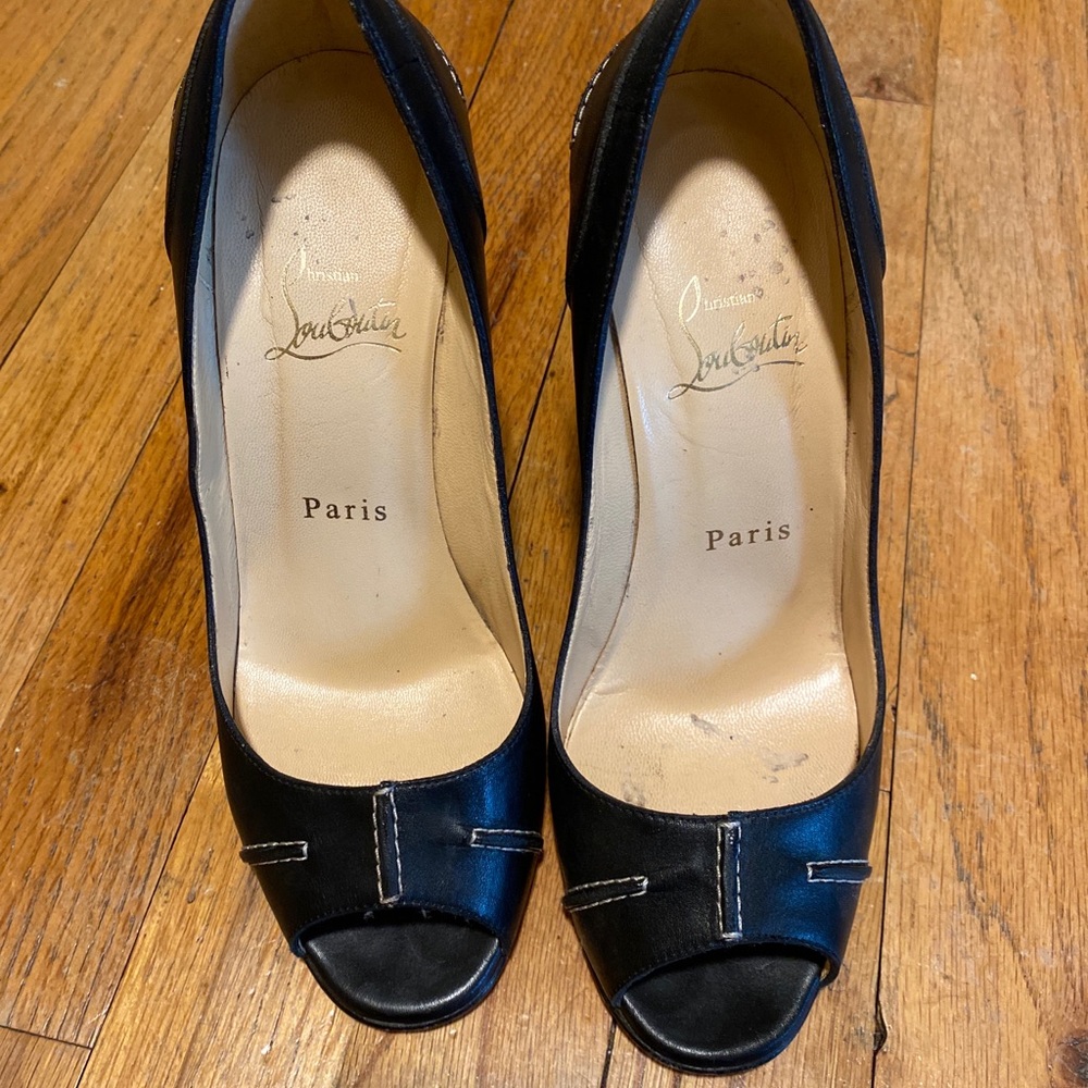 Black Christian Louboutin wedge